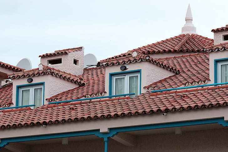 le toit de la, tuile, fenêtre de, carreaux, couverture, Ténérife, caractéristique