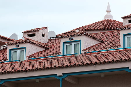 el techo de la, azulejo de, ventana, azulejos, cubierta, Tenerife, característica