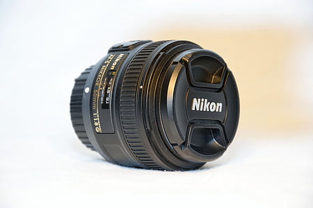 lens, photo, nikon, camera, a fixed 50 mm, light, glass