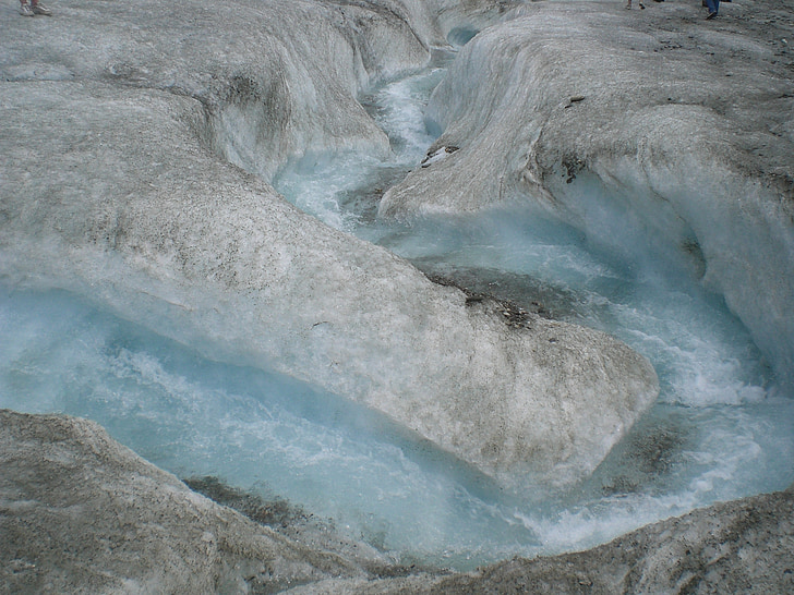 Glacier, eau, glace, bleu, froide, icebergs, lac glaciaire
