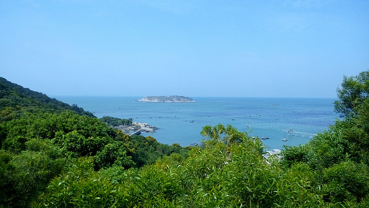 Isola di Nan ao, dell'acquacoltura, mare blu, barriera corallina