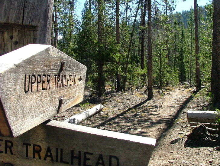 trail, sign, pointer, directions, choice, marker, trailhead