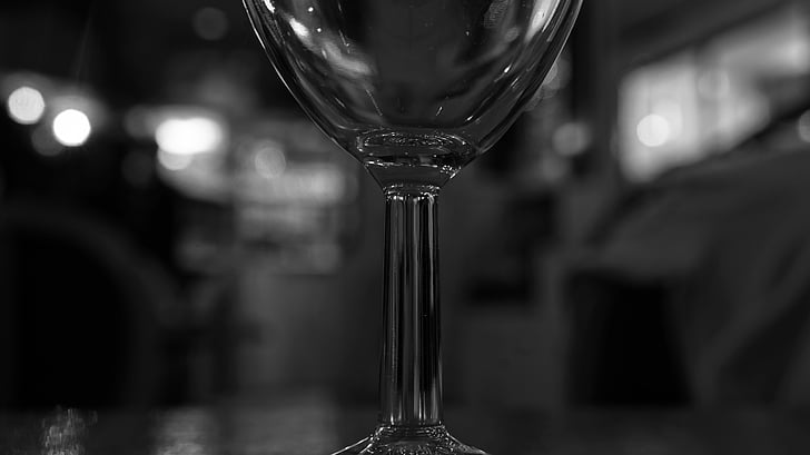 sticlă, băutură, transparente, alb-negru