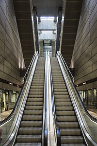 eskalator, kereta bawah tanah, tangga, langkah-langkah