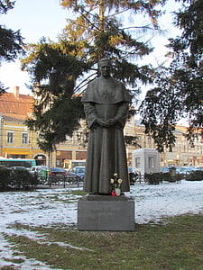Cluj napoca, Transilvanya, Romanya, Kilise, eski şehir, anıt, heykel