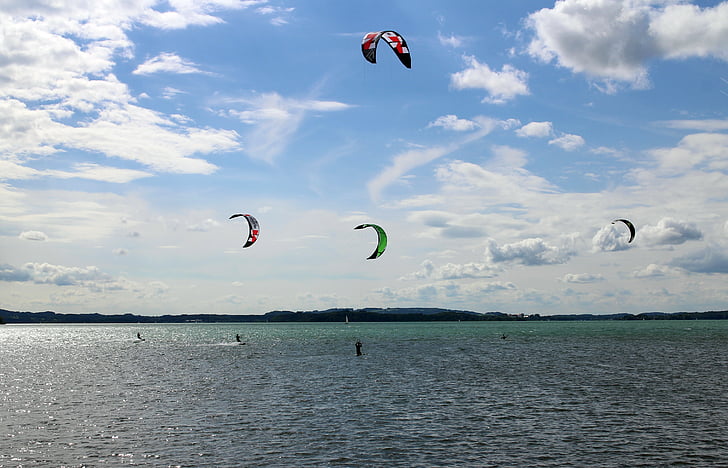kitesurfing, Surf, kitesurfing, kitesurfare, idrott, vatten, vattensporter