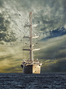 sailing vessel, ship, battleship, mega yacht, suitable for offshore, yacht, luxurious