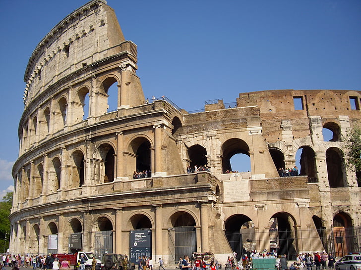 Roma, Colosseum, Italia, romersk Colosseum, Europa, romersk forum, arkitektur