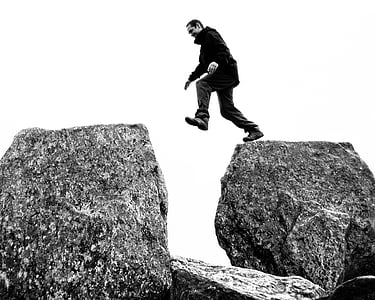 homme, saut d’obstacles, Jonstar, au pays de Galles, Rock, randonnée pédestre, marche