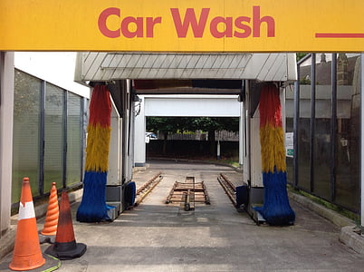 Myjnia samochodowa, Szczotki, czyste, umyć, garaż