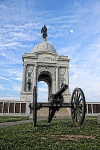 Gettysburg, Memorial, patung, Perang, Sejarah, Monumen, Taman