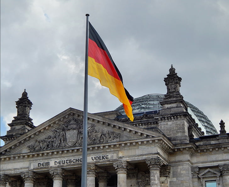 flagga, regeringen, Parlamentet, makt, tillståndet, Berlin