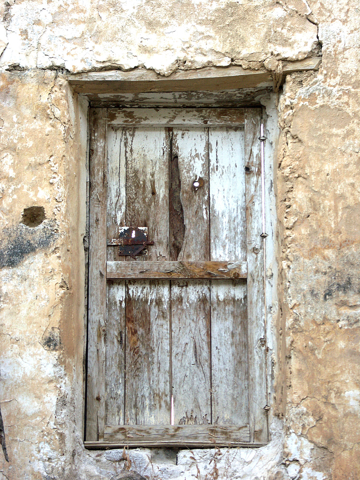 dvere, staré, pole, dom, staré dvere, fasáda, rustikálne