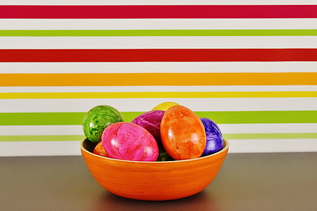 ägg, påskägg, färgglada, Glad påsk, färgade, färgglada ägg, färg
