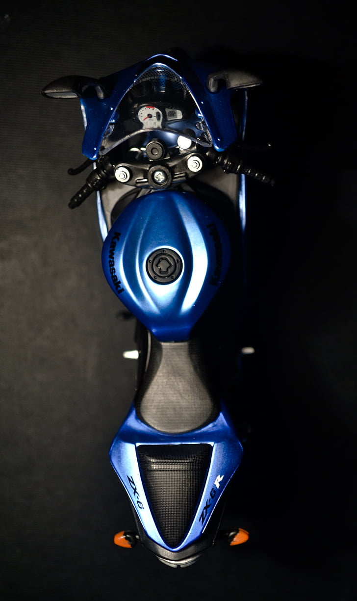 bicicleta, Kawasaki, Ninja, azul, moto, moto, Novo