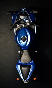 kolo, Kawasaki, Ninja, modrá, motorka, motocyklu, nové