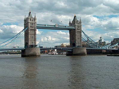 Tower bridge, Themsen, elven, historiske, landemerke, arkitektur, London