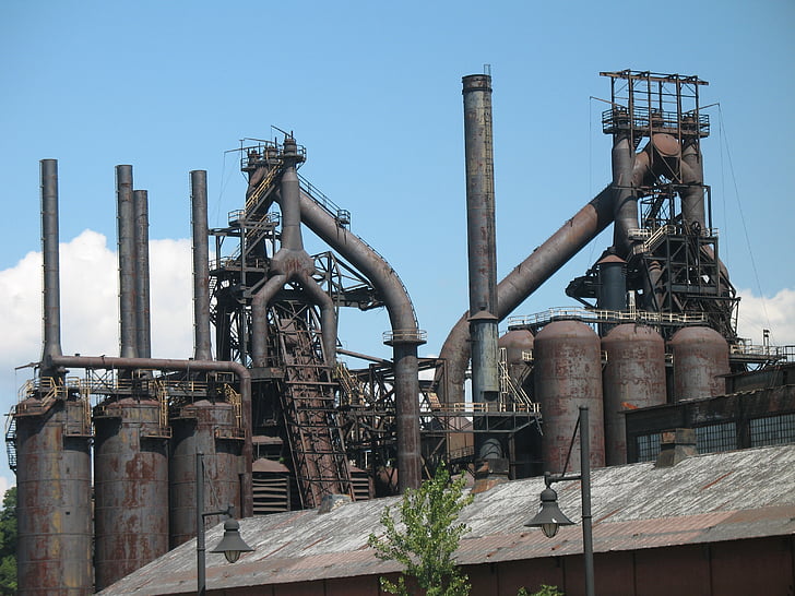 fabrikken, Allentown, stål, rør, fremstilling, stålværk, opgivet