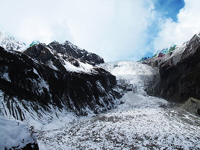 Sichuan, cez, hailuogou, Gongga mountain, Ľadovec, sneh mountain