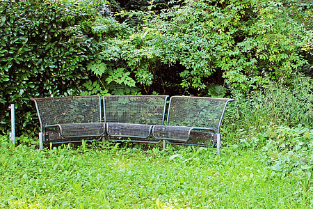seat, metal, bank, bench, metal bench, steel grid, metal art