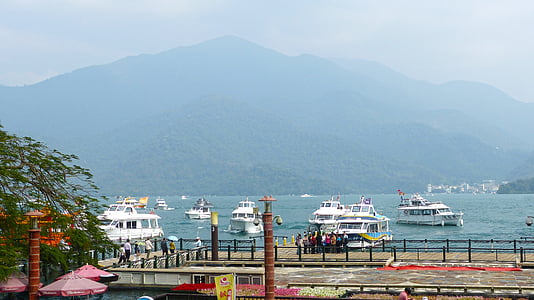 taiwan, republic of china, sun moon lake, water, tourism, relaxation, sky