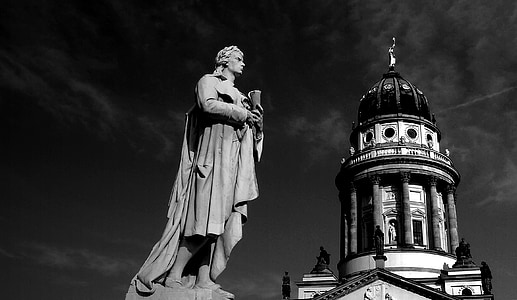 Schiller, monument for schiller, monument, arkitektur, dom, kirke, skulptur