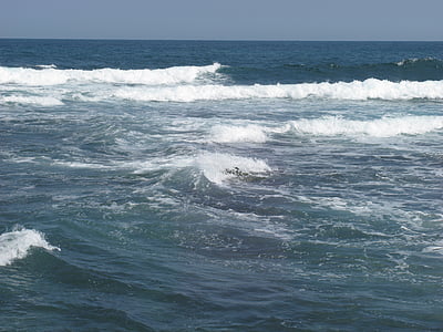 valovi, poletje, surf, val, površino, ob morju, morje