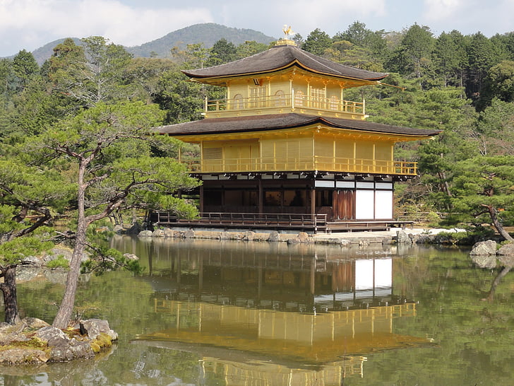 kinkakuji, templom, Japán, Ázsia, építészet, kultúrák, templom - épület