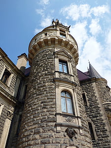 hrad, palác, Šourek, Polsko, Památník, věže, Gotická