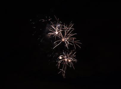vuurwerk, dromen, Nieuwjaar, Kerst, nacht, viering, exploderende