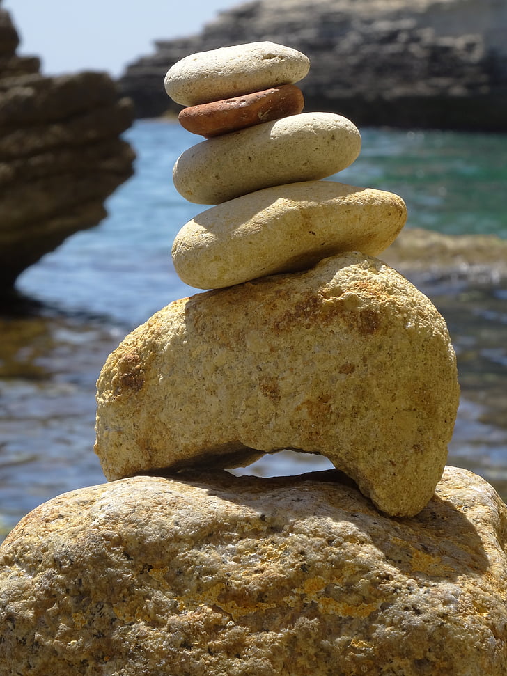 Zen, sculpture, Pierre, Balance