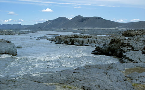 Islandia, torrent, erosión, actual