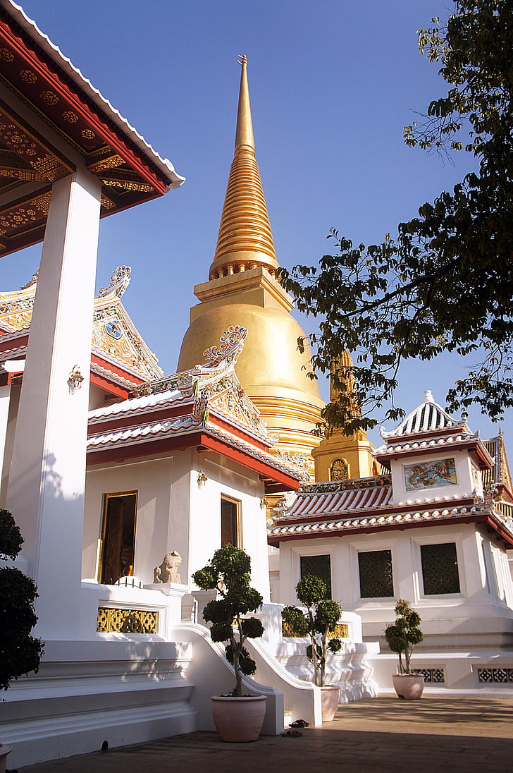 Thaïlande, mesure, Wat niwet, architecture, Or, le temple, foi