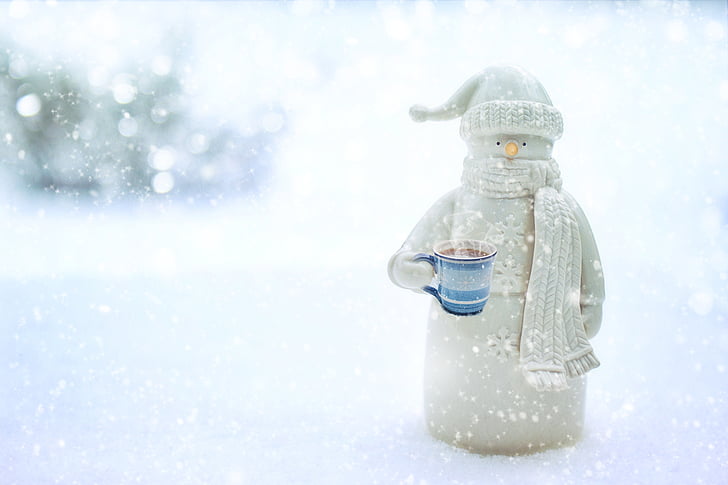 snowman, winter, snow, snowy, season, cold, cute