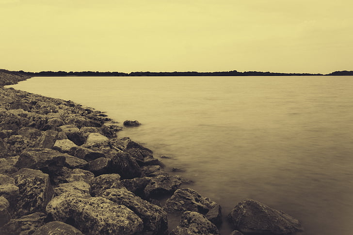 krajina, Fotografie, kámen, vedle, Já?, jezero, voda