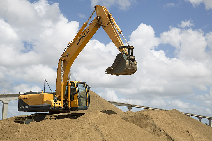 excavation, power shovel, excavator, sand, digger, construction Industry, earth Mover