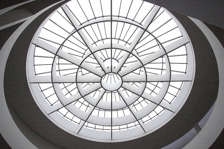 Galeria de arte, cúpula de luz, arquitetura, hall de entrada, Galeria de imagens do moderno, Munique, teto abobadado