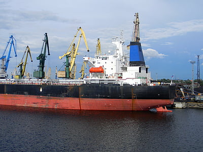 Dock, porta, logistica, contenitore, carico, nave, Pier