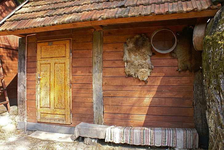 Cottage, vecchio, Villaggio, architettura rurale, Etnografia, legno, vecchi edifici