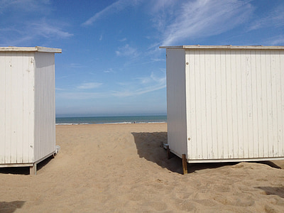 cabine in spiaggia, Vacanze, mare