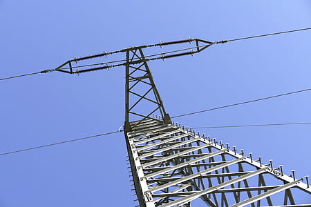 current, power poles, electricity, strommast, power line, energy, high voltage