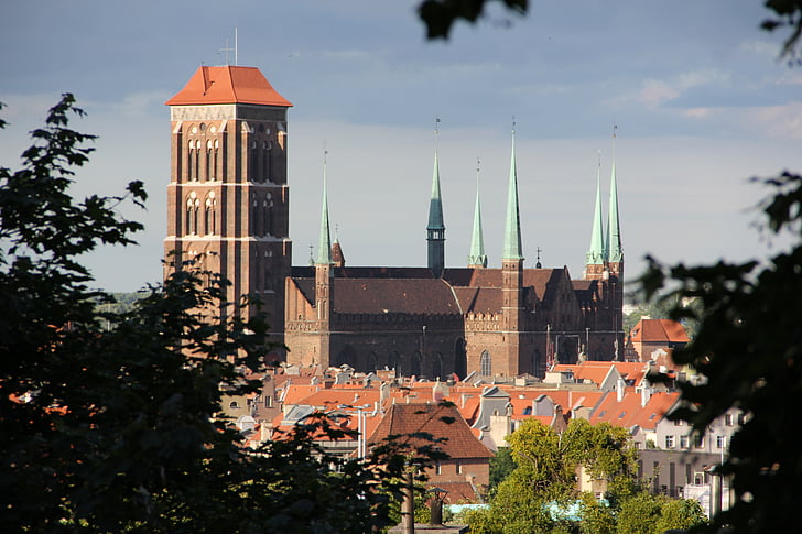 Gdańsk, vanha kaupunki, kirkko, vanha kaupunki, muistomerkit, Street, Gdańsk