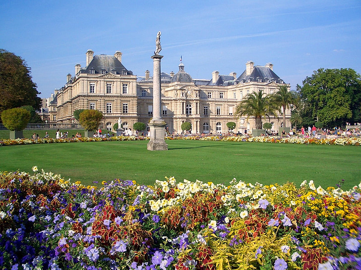 Jardin du luxembourg, Párizs, Franciaország, Palace, épület, építészet, Landmark