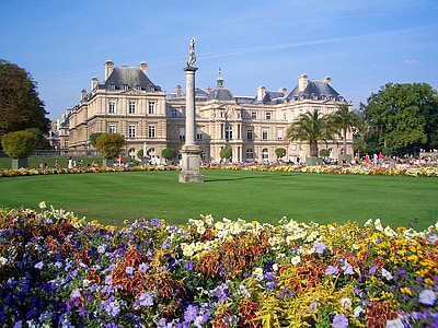 jardin du luxembourg, paris, france, palace, building, architecture, landmark
