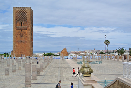 mešita, Rabat, nedokončené, ruiny, starověké, staré, historické