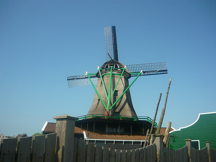 vindmølle, Holland, nederlandske himmelen