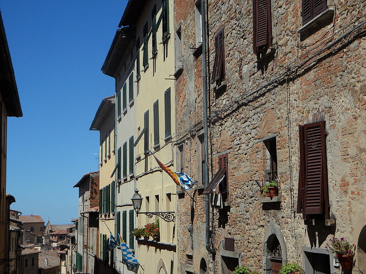 Volterra, palača, zgrada, srednjovjekovni, arhitektura, Toskana, Stari grad