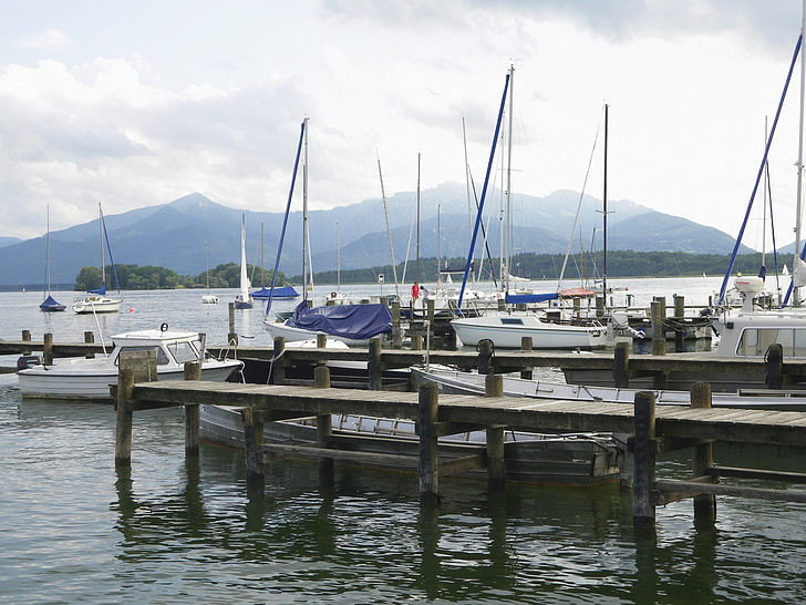 Yacht, Port, Chiemsee, Purjealus