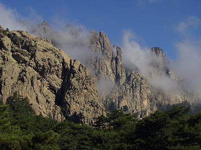 Corsica, dãy núi, dốc, Các bức tường dốc, cao, leo lên, Alpine