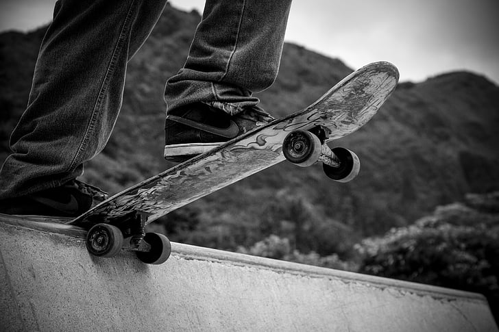 sport, skateboard, skateboarden, leuk, buitenshuis, hobby, risico